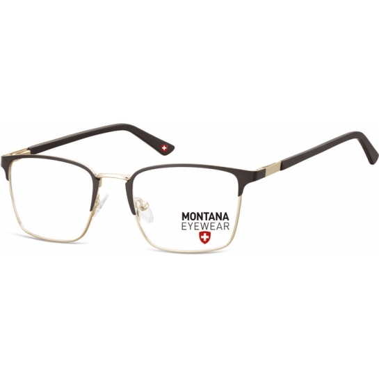 Okulary oprawki prostokątne optyczne Montana MM602B złoto-czarne